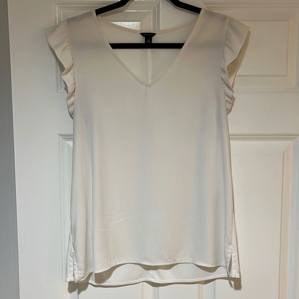 Ruffle sleeve Ann Taylor blouse